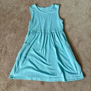 Sleeveless Aqua Kids Dress